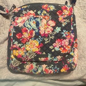 Vera Bradley Dark Gray Floral Quilted Crossbody Bag